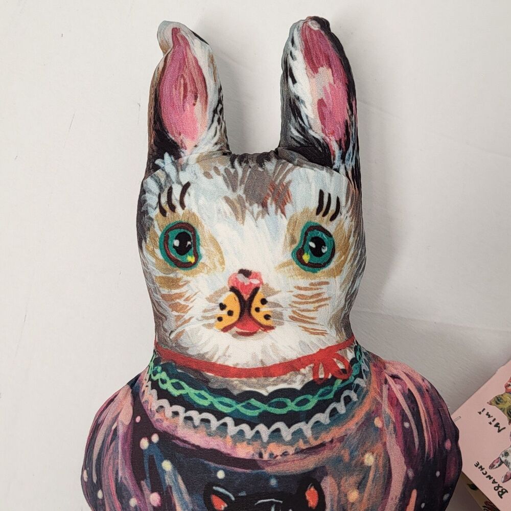 Anthropologie Nathalie Lete Blanche Bunny Rabbit Plush Cloth Doll Pillow - Picture 5 of 8
